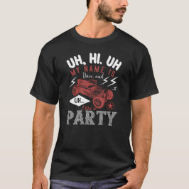 Camiseta Olá. Meu nome é Dave, e eu gosto de festas