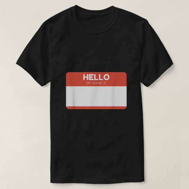 Camiseta Olá Meu Nome É Design Personalizada (Frente do Design)