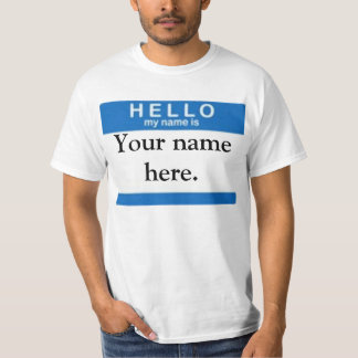 Camiseta OLÁ! meu nome é etiqueta