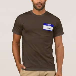 Camiseta Olá! meu nome é Jared (azul)