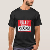 Olá Meu Nome É Karma Funny Karma Nametag Karma