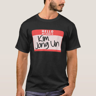 Camiseta Olá Meu nome é Kim Jong Un Dia de as Bruxas engraç