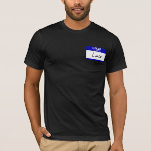 Camiseta Olá! meu nome é Lucy (azul)