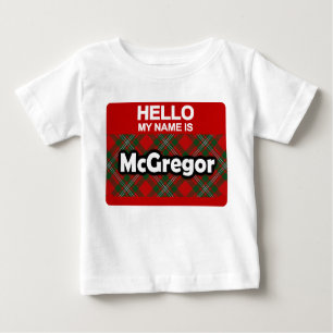 Camiseta Olá Meu nome é McGregor Scottish Clan Tartan