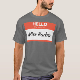 Camiseta Olá Meu Nome É Menina Barber Família Nome Apelido 