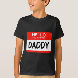 Camiseta Olá, Meu Nome É Pai Diversão De Nome de etiqueta