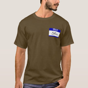 Camiseta Olá! meu nome é Steve (azul)