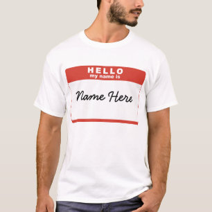 Camiseta Olá!, meu nome é… Vermelho