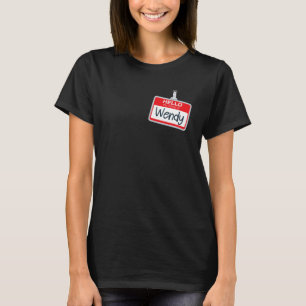 Camiseta Olá Meu Nome É Wendy Dia de as Bruxas engraçado Cu