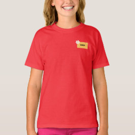 Camiseta Olá meu nome TAG Atividade de construção de equipe