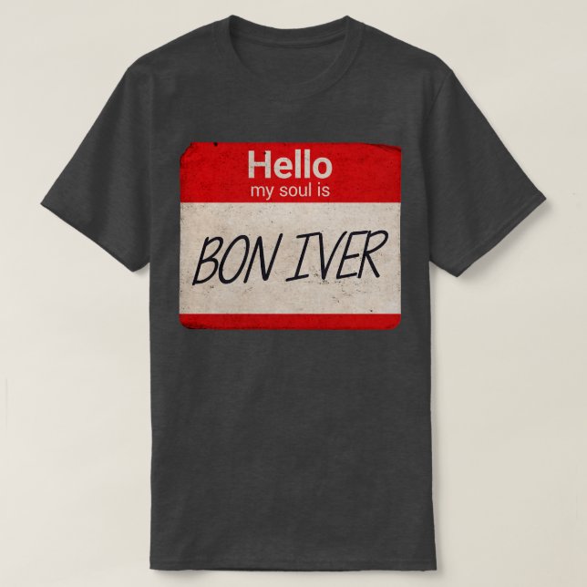 Camiseta Olá, minha alma é Bon Iver TShirt (Frente do Design)