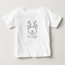 Camiseta Olá Mínimo Caro Reindeer de Natal