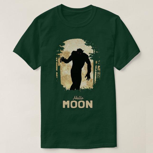 Camiseta Olá, Noite de Lua Completa (Frente do Design)