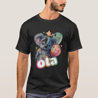 Camiseta Ola - Nome Adorável Da Menina Com A Bonita Koala