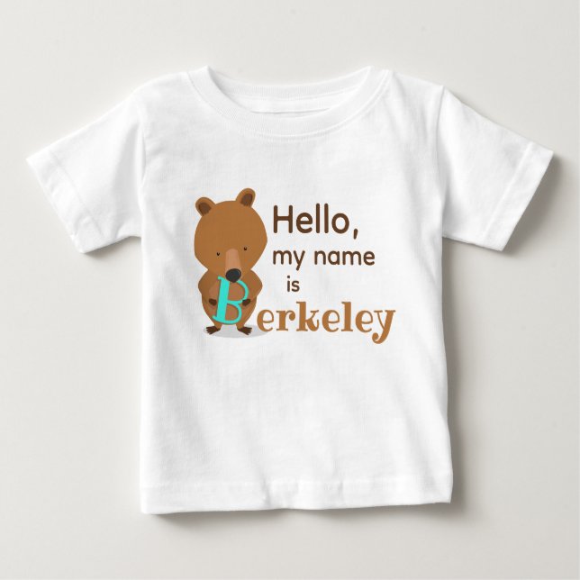 Camiseta Olá Nome Bear (Frente)