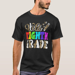 Camiseta Olá oitava série estampa de leopardo 8ª série de v