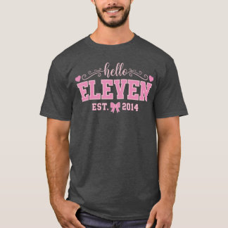 Camiseta Olá Onze Est 2014 Coquete Laço 11º Aniversário G