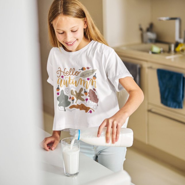 Camiseta Olá outono (Criador carregado)