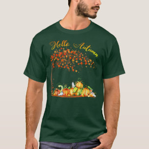 Camiseta Olá Outono Alô Queda Pumpkin Fall Lover Obrigado