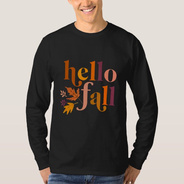 Camiseta Olá outono de boas-vindas (Frente)