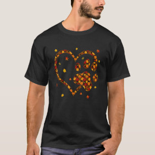 Camiseta Olá, outono Folha de outono Cão e Gato Pets Impres