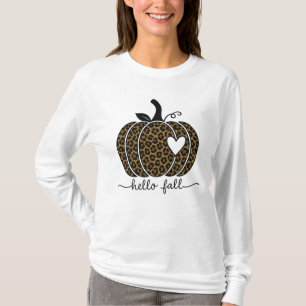 Camiseta Olá outono Folha de outono Folhas de Cozy Sasonal 