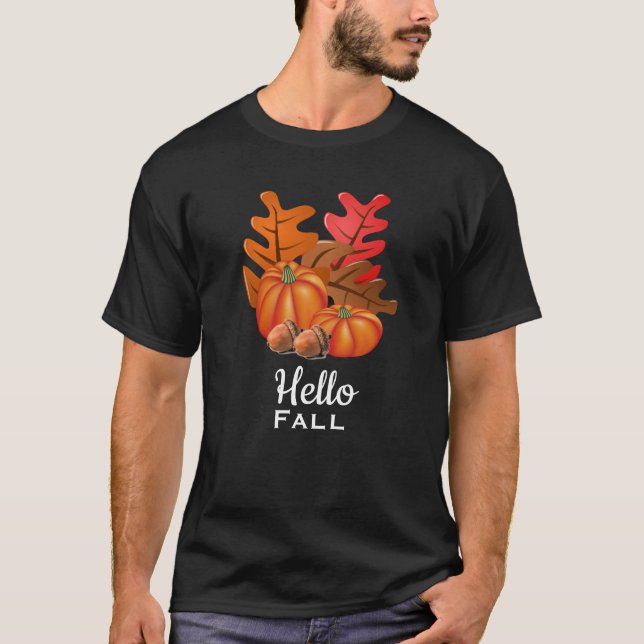 Camiseta Olá Outono Folhas de Outono  (Frente)