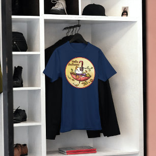 Camiseta Olá outono, Gato Bonito Senta-se no Guarda-chuvas