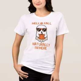 Camiseta Olá Outono Naturalmente Estou Aqui