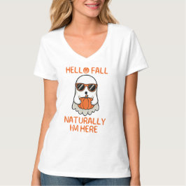 Camiseta Olá Outono Naturalmente Estou Aqui