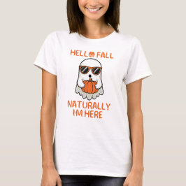 Camiseta Olá Outono Naturalmente Estou Aqui