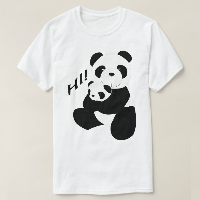 Camiseta Olá! panda (Frente do Design)