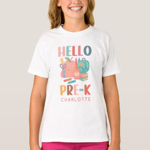 Camiseta Olá Personalizada, antes do K, de volta às criança
