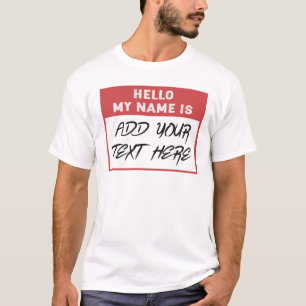 Camiseta Olá Personalizado Meu Nome Está Aqui
