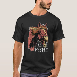 Camiseta Olá Pessoas Gráfico Cavalo Amante Cavaleiro Equest