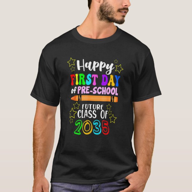 Camiseta Olá Pré-Escola De Volta À Escola Pré-Escolar K H (Frente)