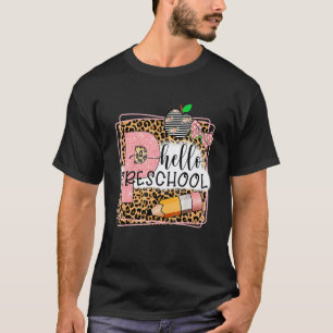 Camiseta Olá Pré-Escolar Aluno Professor Leão De Volta à Es