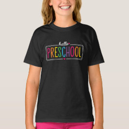 Camiseta Olá, Pré-Escolas De Volta À Escola