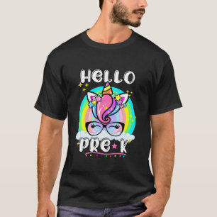 Camiseta Olá, Pré K, Belo Jogo, Unicórnio De Volta À Escola