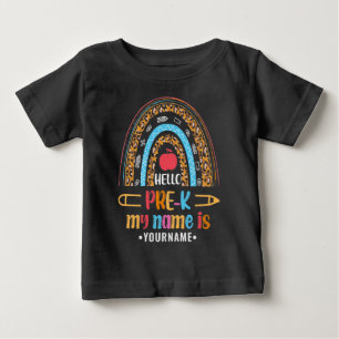 Camiseta Olá, Pré K, de Volta às Ofertas da Pré-escola