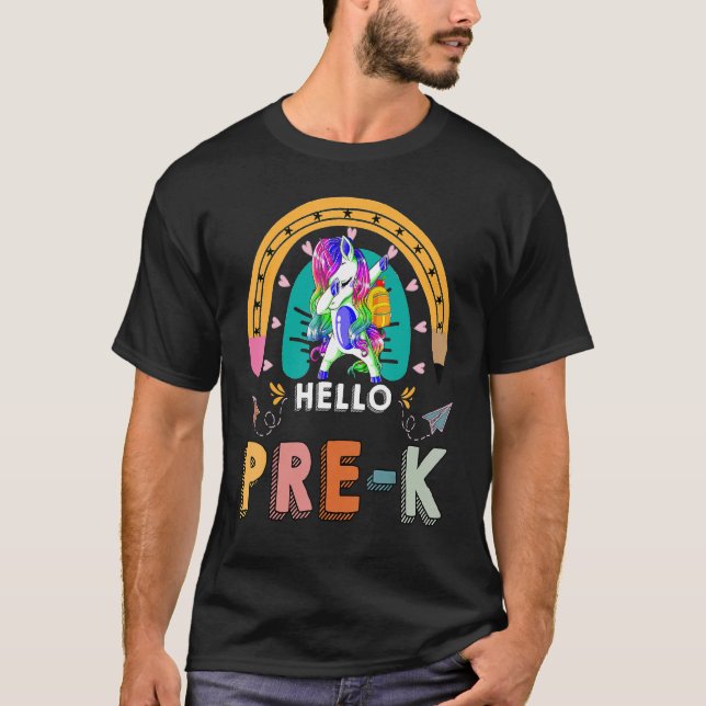 Camiseta Olá, Pré K, Vim Legal Rapaz e Meninas Dabbi (Frente)