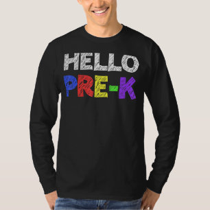 Camiseta Olá Pré K Voltar À Escola