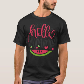 Camiseta Olá presente de verão tendência anos 80