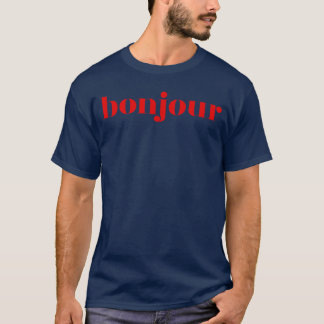 Camiseta Olá Presente para amante da língua francesa menina