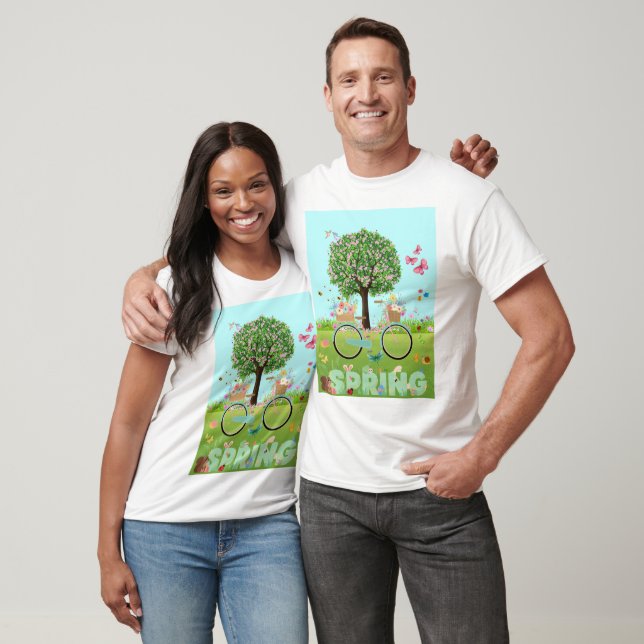 Camiseta Olá primavera (Unissex)