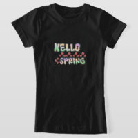 Camiseta Olá Primavera | Camiseta Gráfica Floral F
