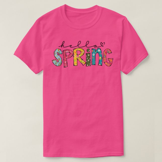 Camiseta Olá Primavera, Primavera feliz, Felz pascoa (Frente do Design)