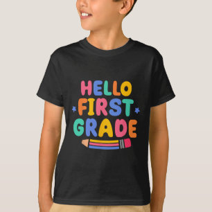 Camiseta Olá Primeiro Ano Primeira Série De Volta à Escola