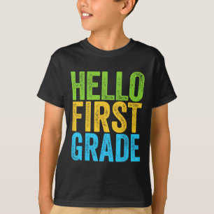 Camiseta Olá Primeiro Grau Diversão 1º Grau De Volta à Esco