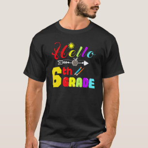 Camiseta Olá Professor(a) da 6ª Série Estampa de Leopardo 
